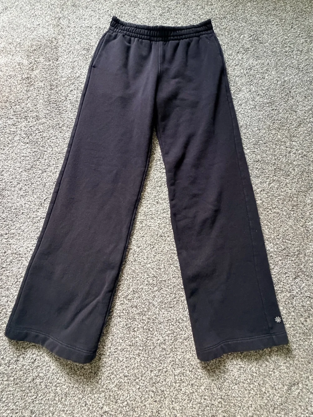 Athleta Black Kids Wide-Leg Sweatpants with Elastic Waist Size XXL/16